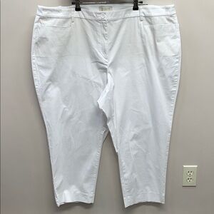 NWT Talbots Simply Flattering Collection Stretch Twill Crop Pants 24W